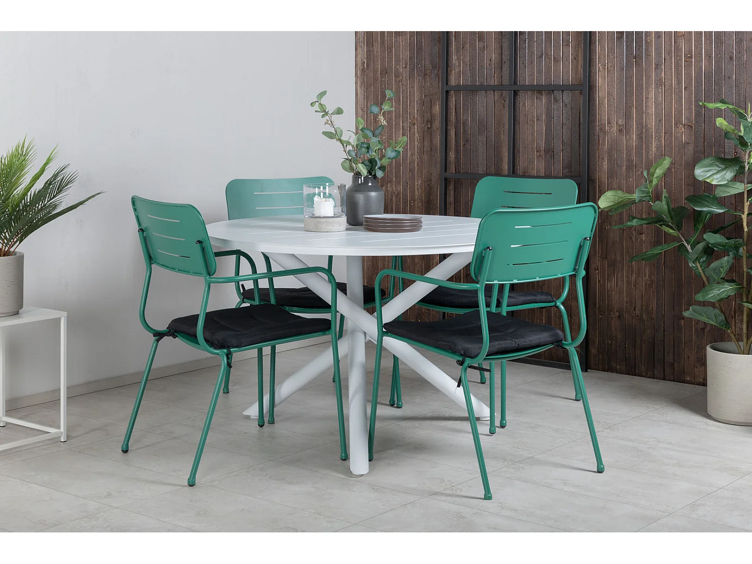 Nicke Chaise de jardin empilable, vert.