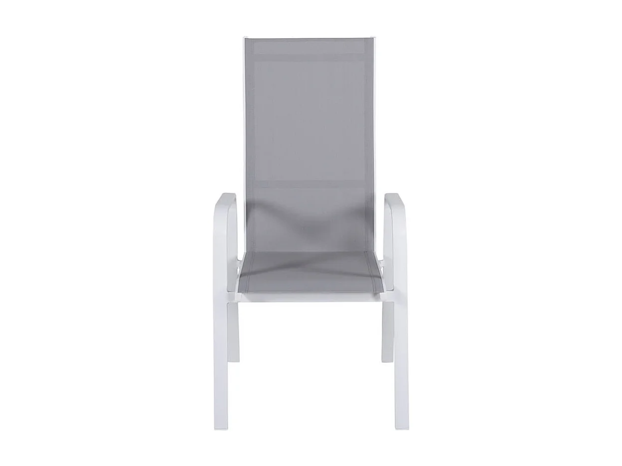 Copacabana Chaise de jardin empilable, blanc, gris.