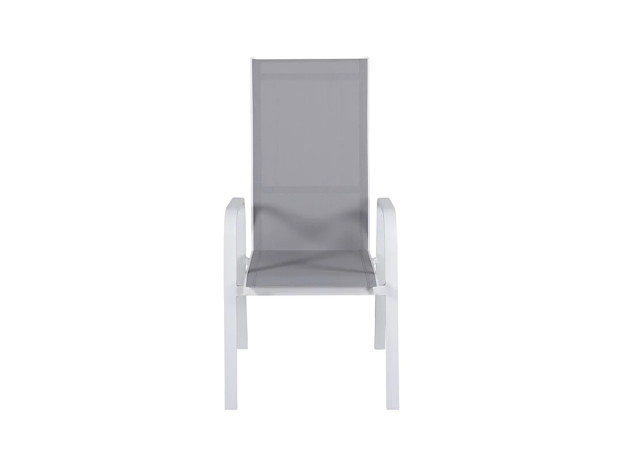 Copacabana Chaise de jardin empilable, blanc, gris.
