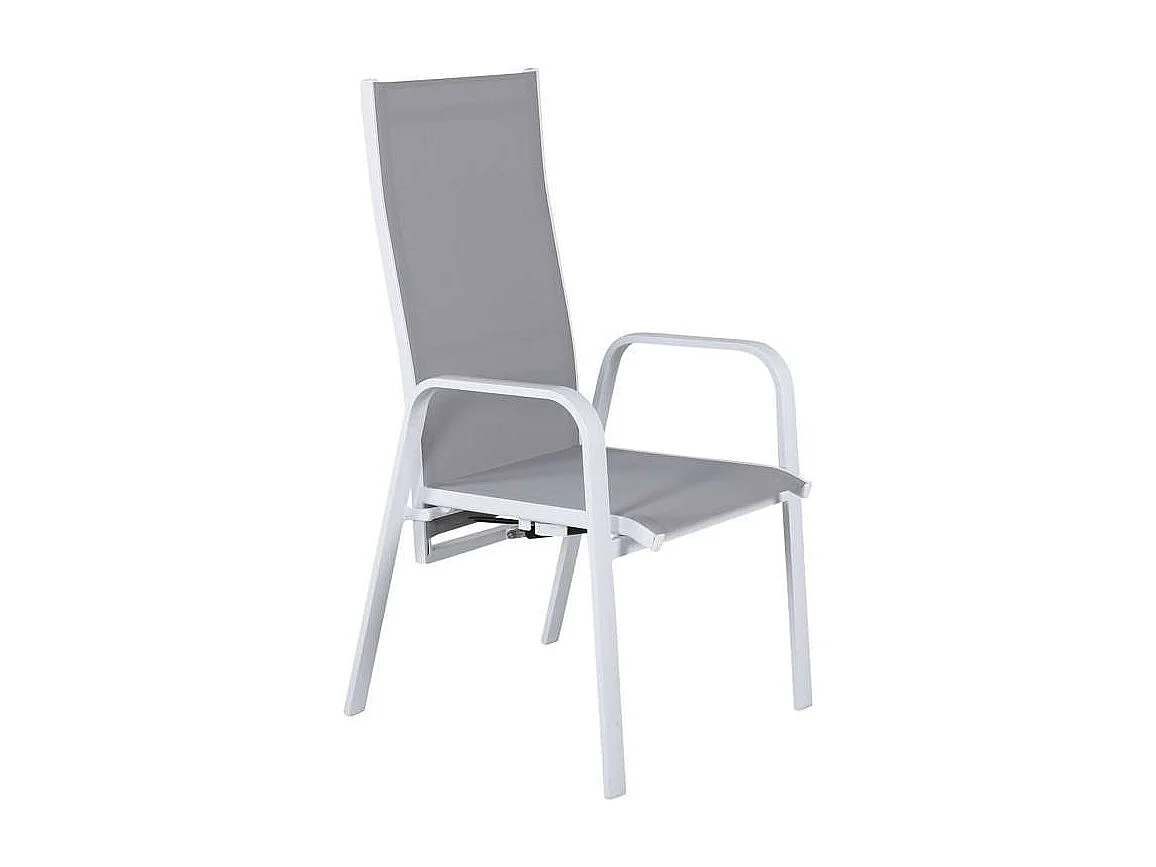 Copacabana Chaise de jardin empilable, blanc, gris.