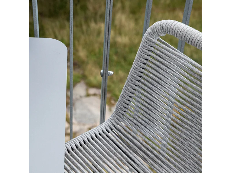 Lindos jardin tabouret de bar empilable gris clair.