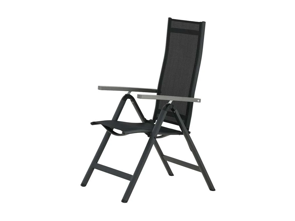 Albany Chaise de jardin réglable, noir.