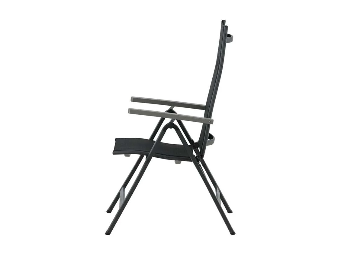 Albany Chaise de jardin réglable, noir.