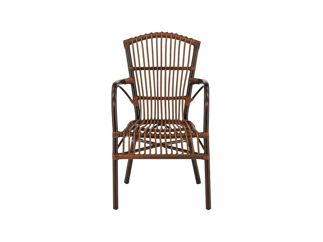 Chaise de Jardin en Rotin "Galera" 90cm Marron