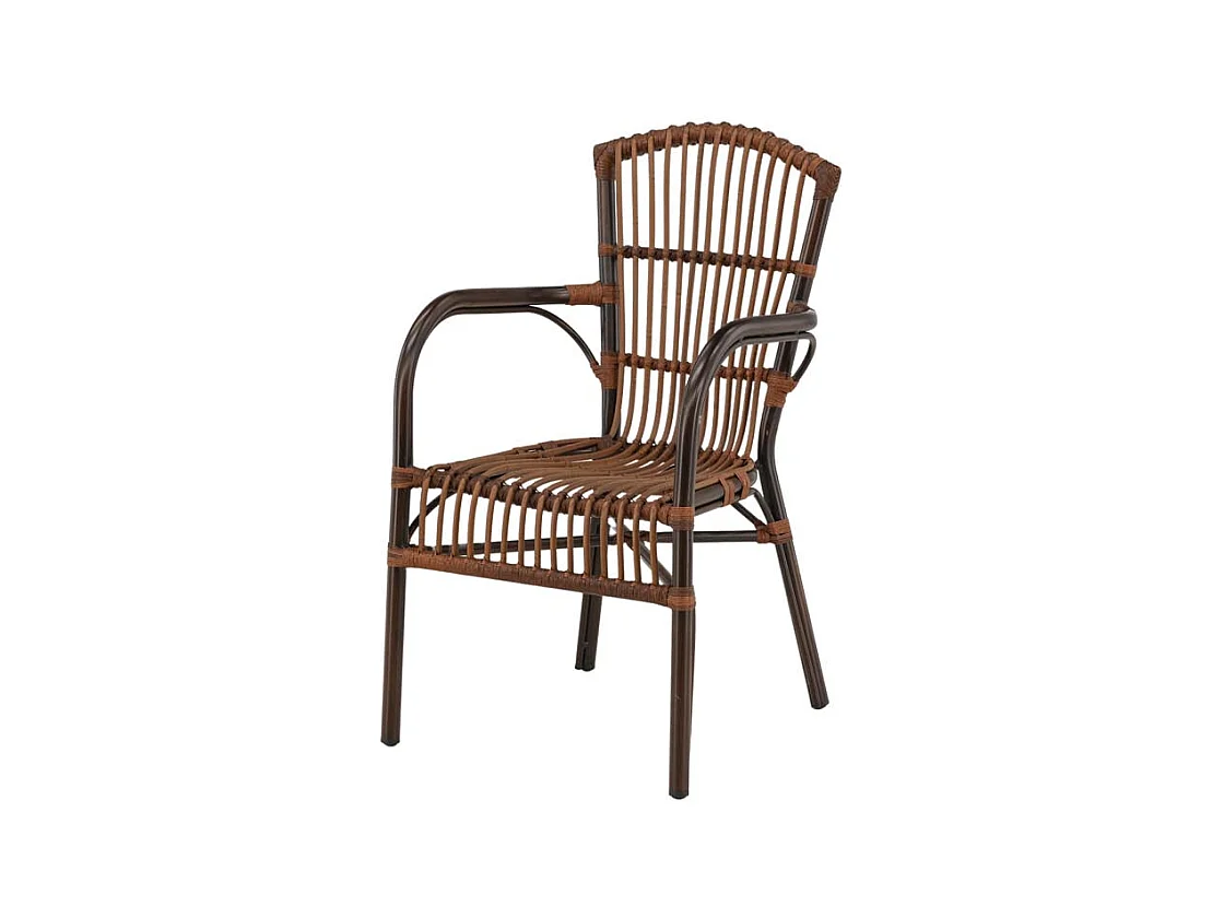 Chaise de Jardin en Rotin "Galera" 90cm Marron