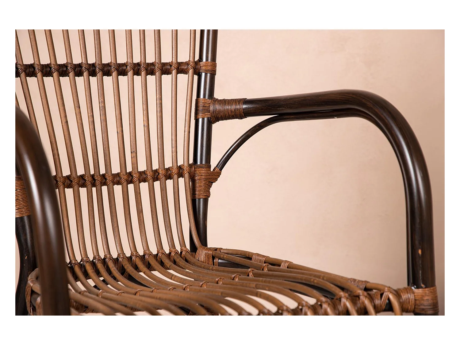 Chaise de Jardin en Rotin "Galera" 90cm Marron