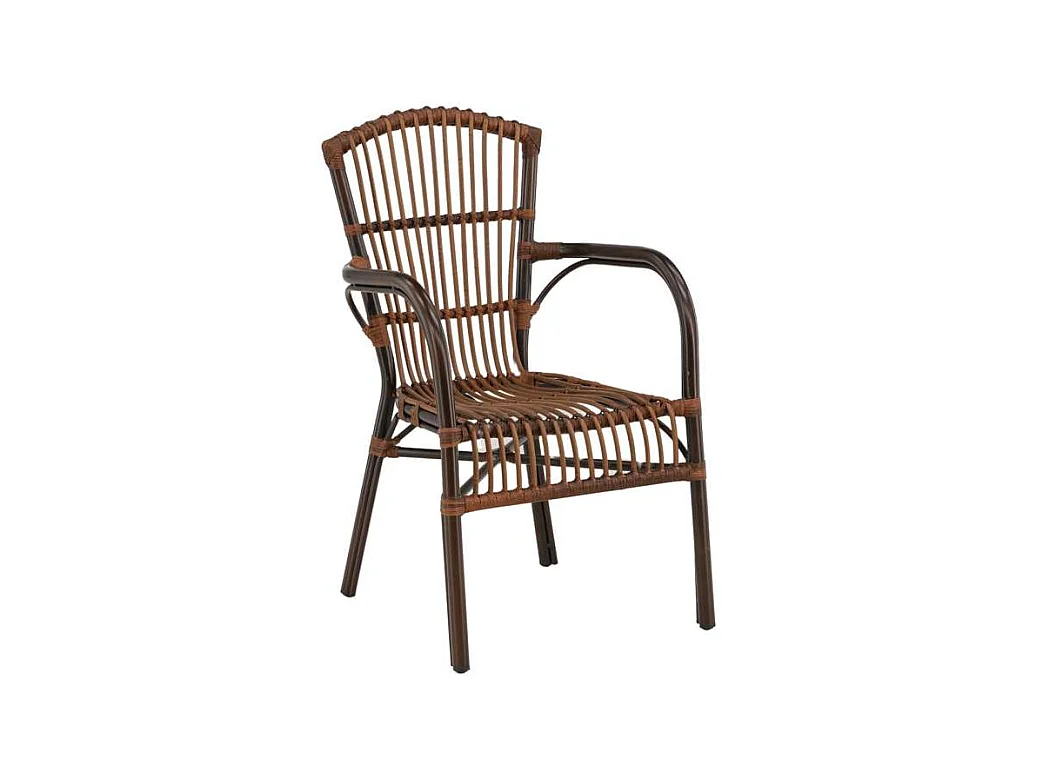 Chaise de Jardin en Rotin "Galera" 90cm Marron
