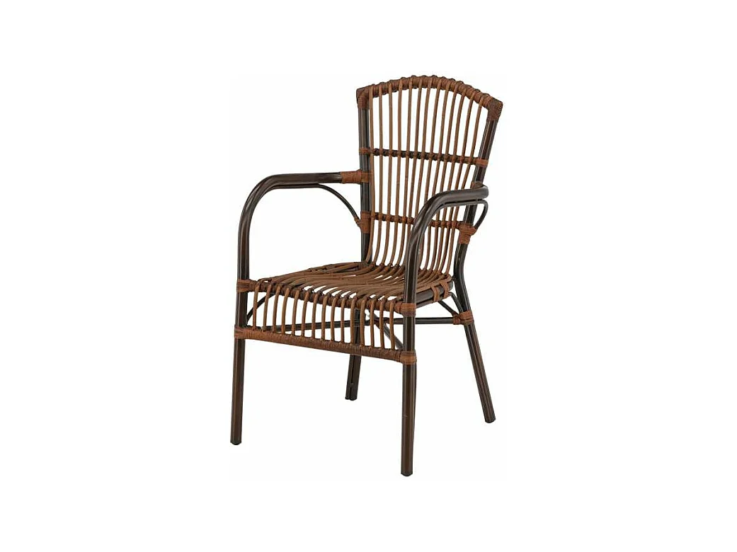 Chaise de Jardin en Rotin "Galera" 90cm Marron