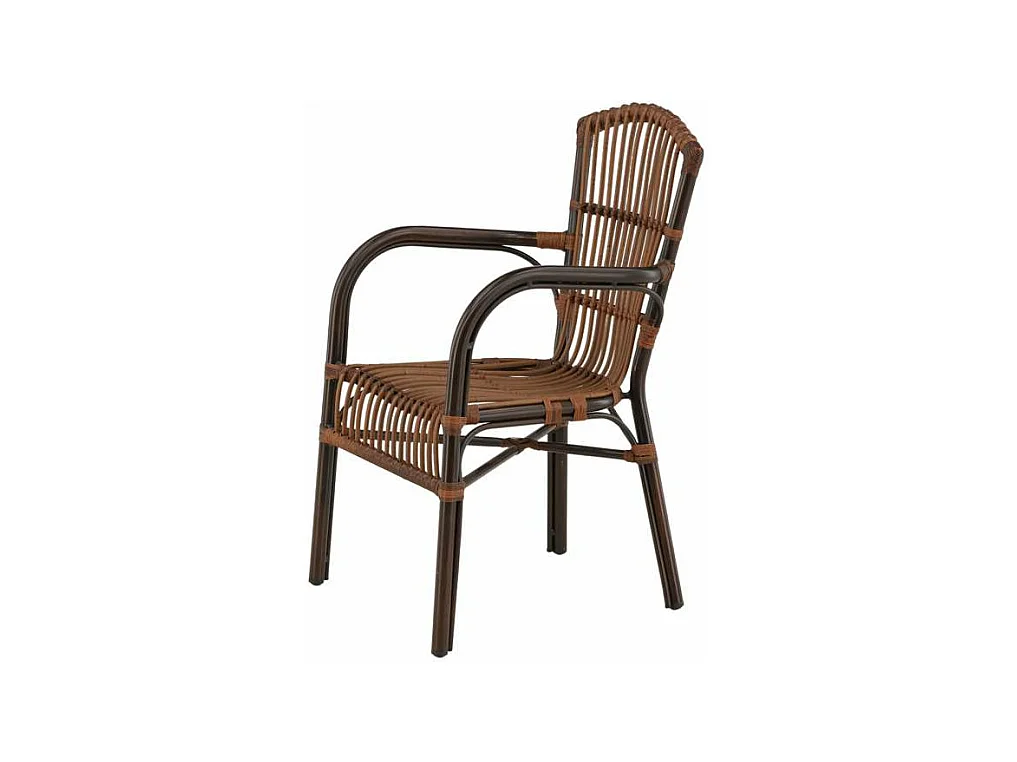 Chaise de Jardin en Rotin "Galera" 90cm Marron
