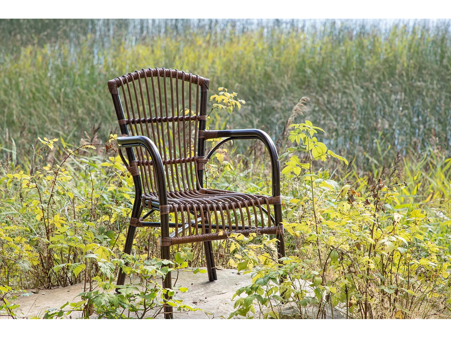 Galera Gartenstuhl stapelbar braun.