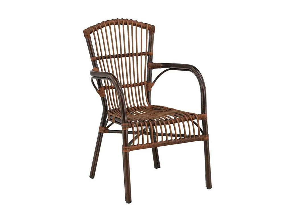 Galera Gartenstuhl stapelbar braun.