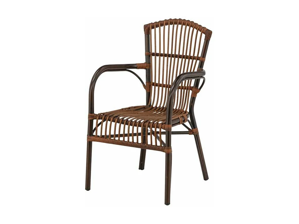 Galera Gartenstuhl stapelbar braun.