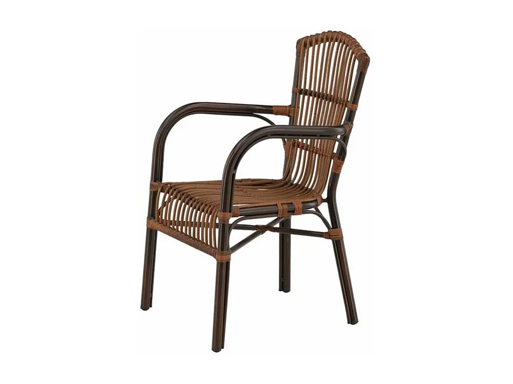 Galera Gartenstuhl stapelbar braun.