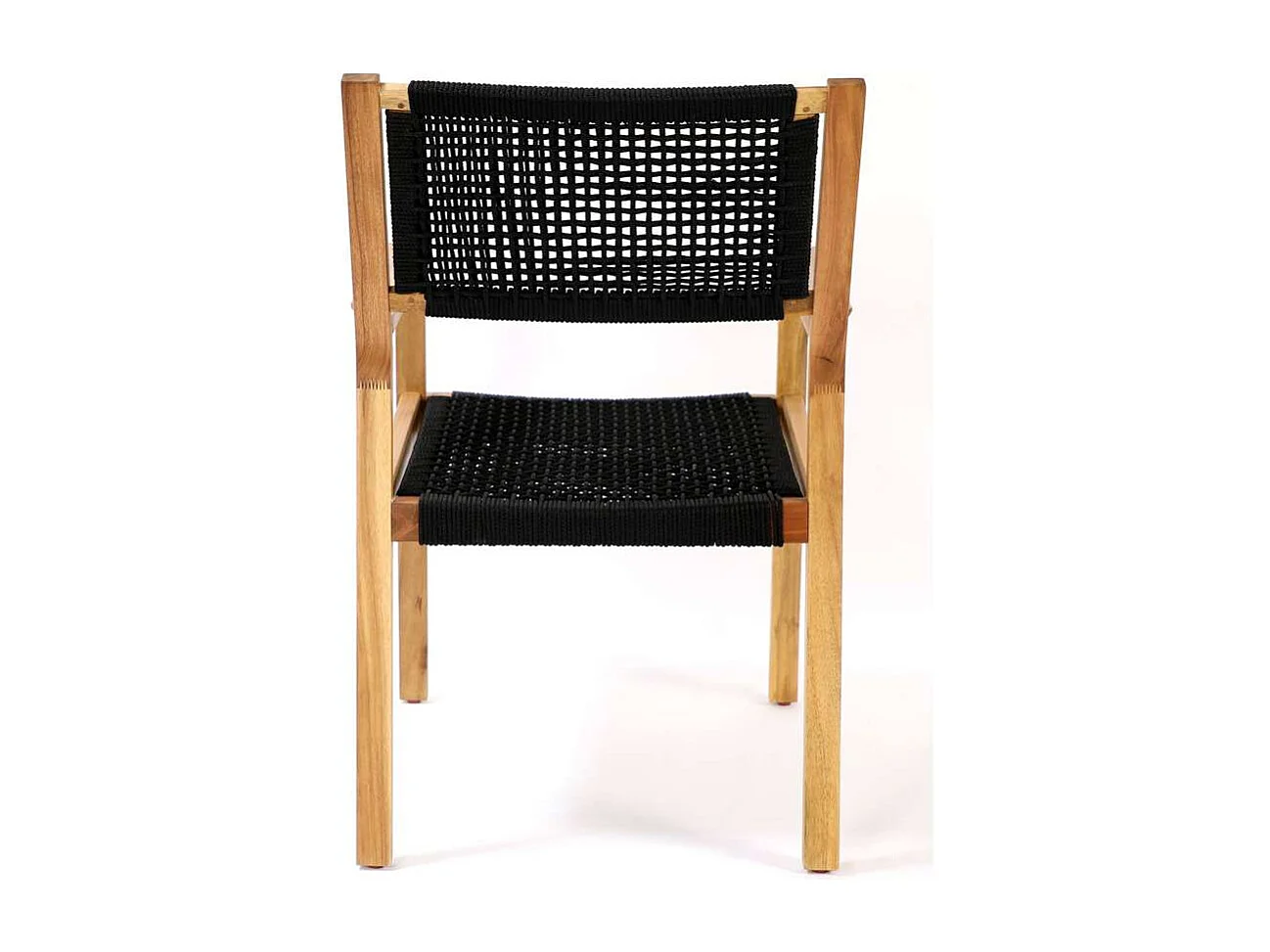 Little Chaise de jardin, noir, acacia.