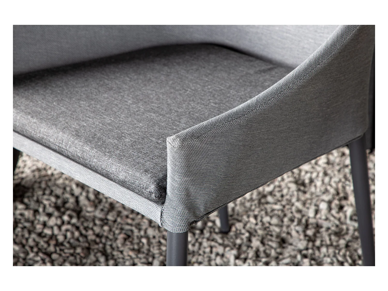 Spoga tuinstoel zwart, donkergrijs.