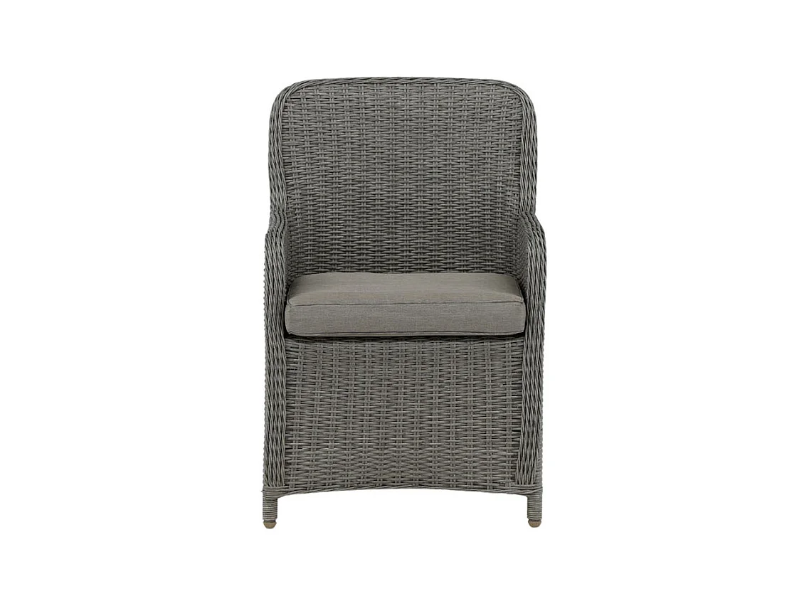 Wembley Chaise de jardin avec accoudoirs y compris coussin gris.