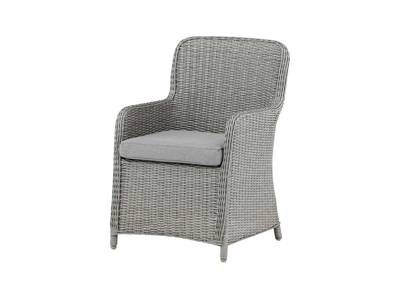 Wembley tuinstoel met armleuningen incl. kussen grijs.