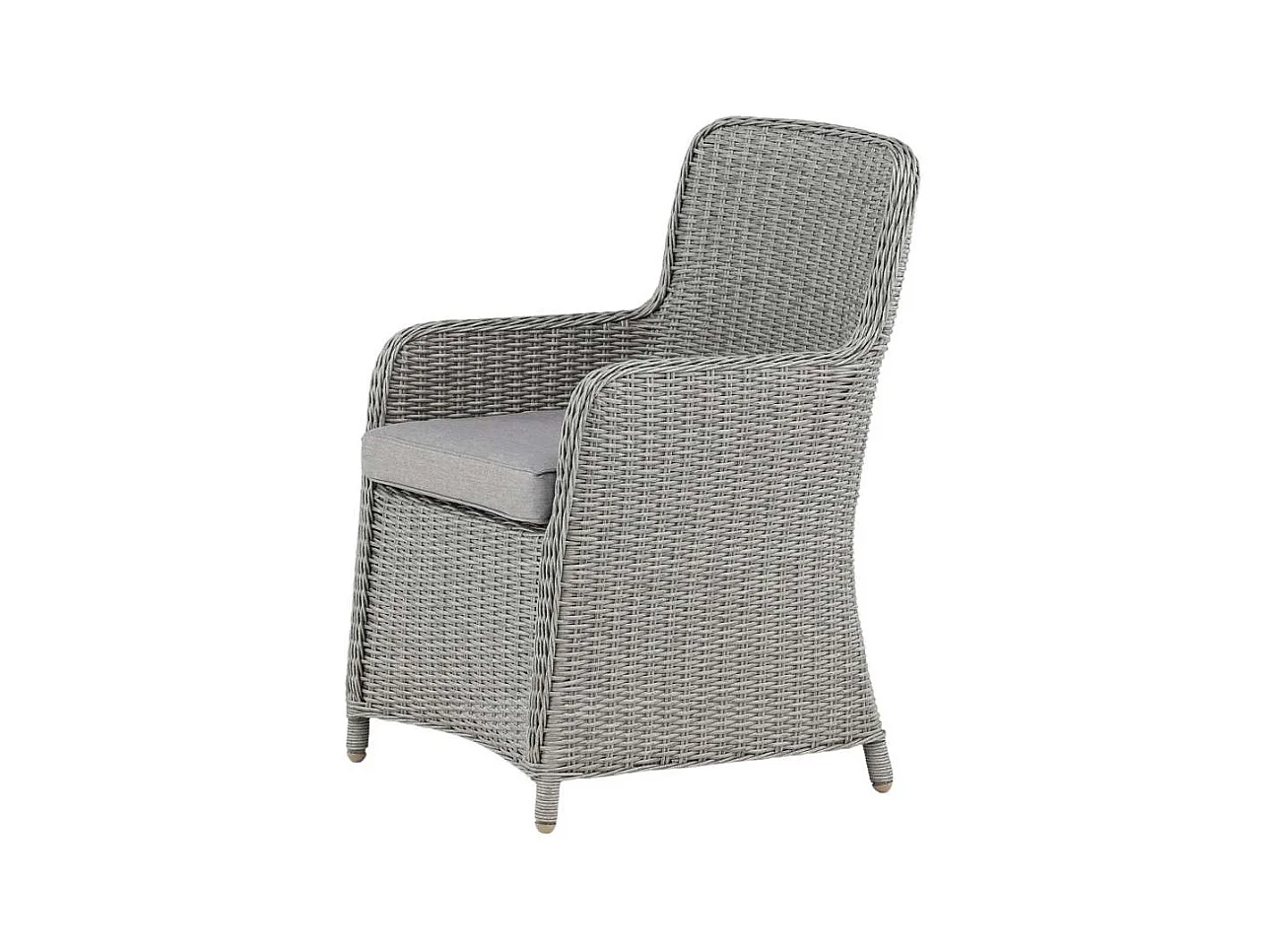 Wembley tuinstoel met armleuningen incl. kussen grijs.