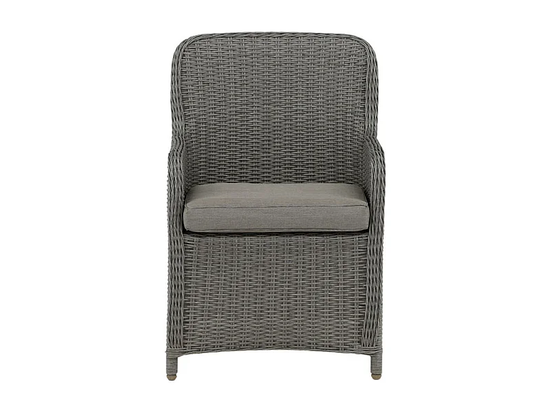 Wembley Chaise de jardin avec accoudoirs y compris coussin gris.