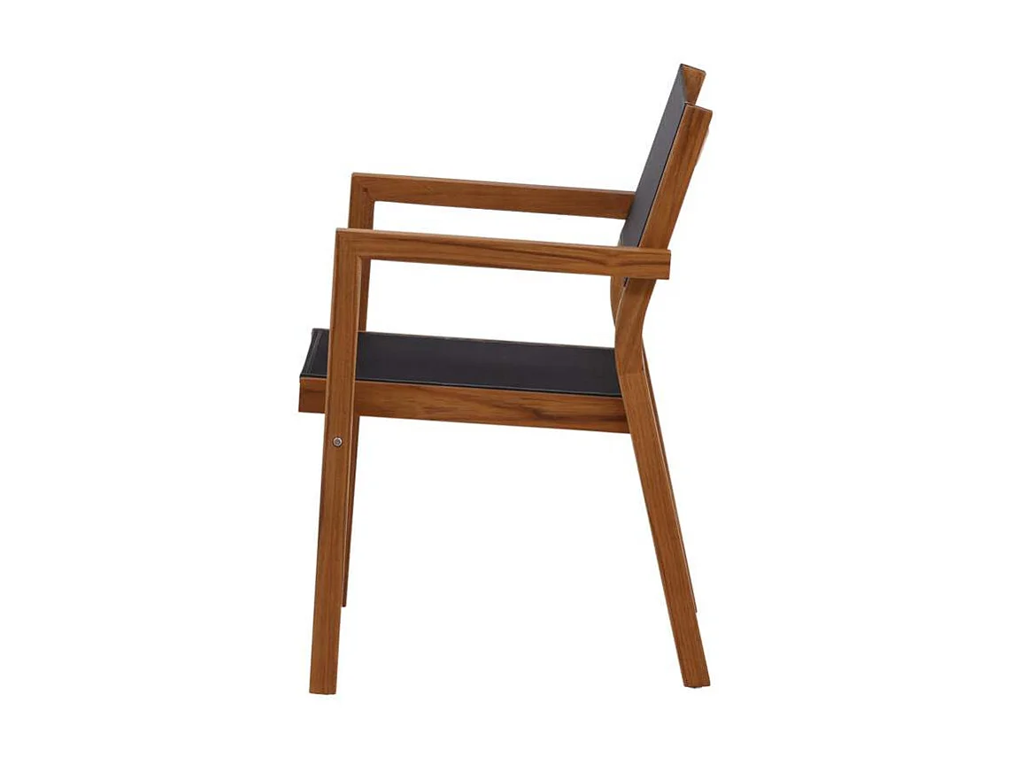 Venice Chaise de jardin, noir, teinte naturelle.