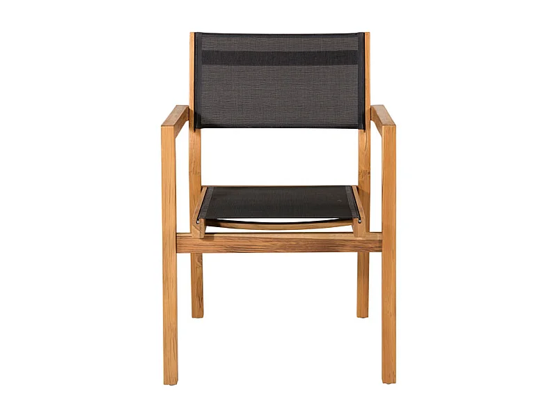 Venice tuinstoel zwart, natuur.