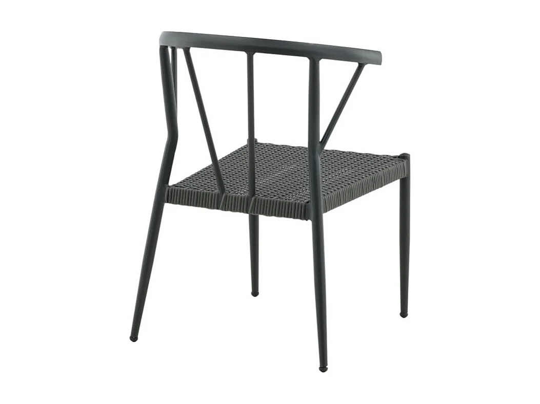 Stina tuinstoel stapelbaar zwart.