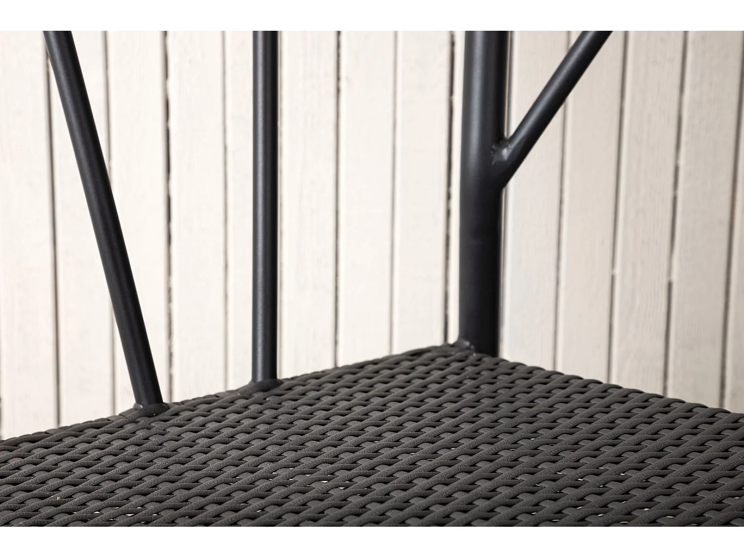 Stina tuinstoel stapelbaar zwart.