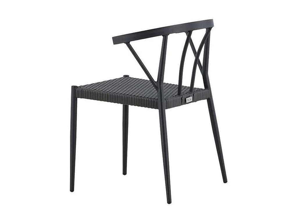 Stina tuinstoel stapelbaar zwart.