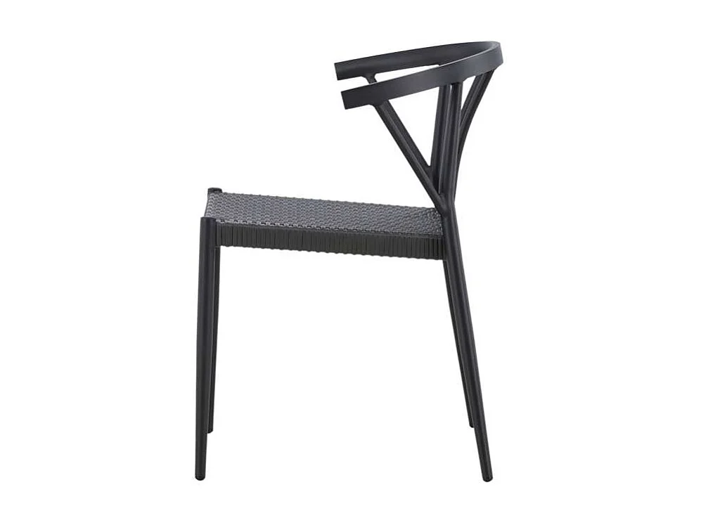 Stina tuinstoel stapelbaar zwart.