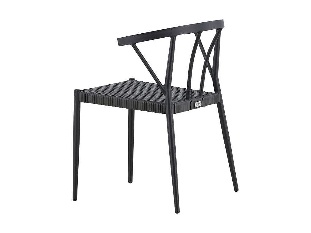 Stina tuinstoel stapelbaar zwart.