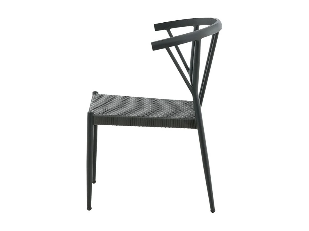 Stina tuinstoel stapelbaar zwart.