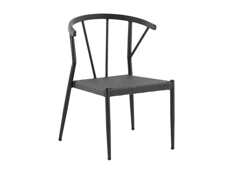Stina Chaise de jardin empilable, noir.