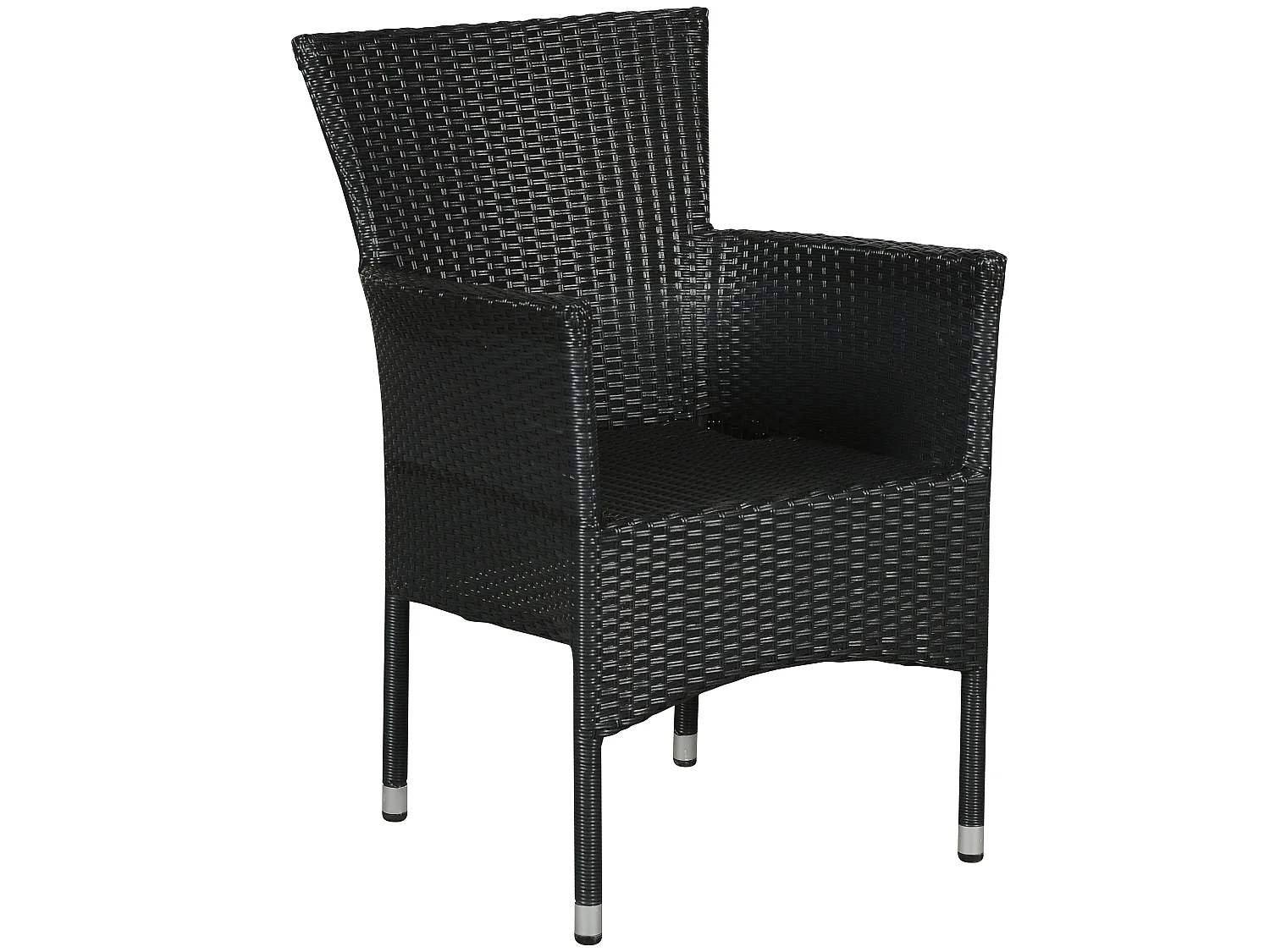 Tenna 1 x chaise de jardin, empilable, noir.