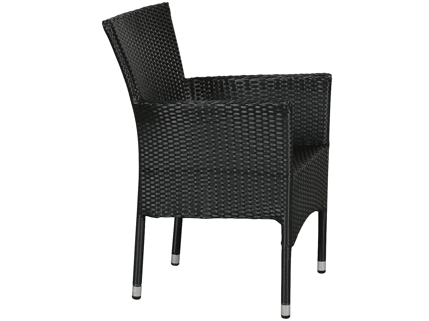 Tenna 1 x chaise de jardin, empilable, noir.