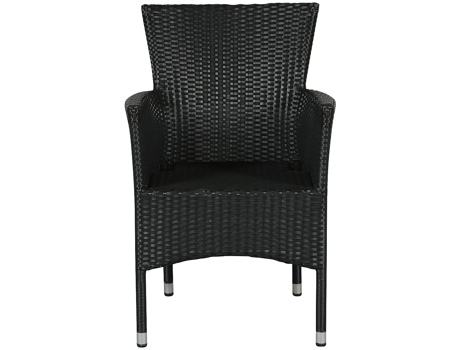 Tenna 1 x chaise de jardin, empilable, noir.