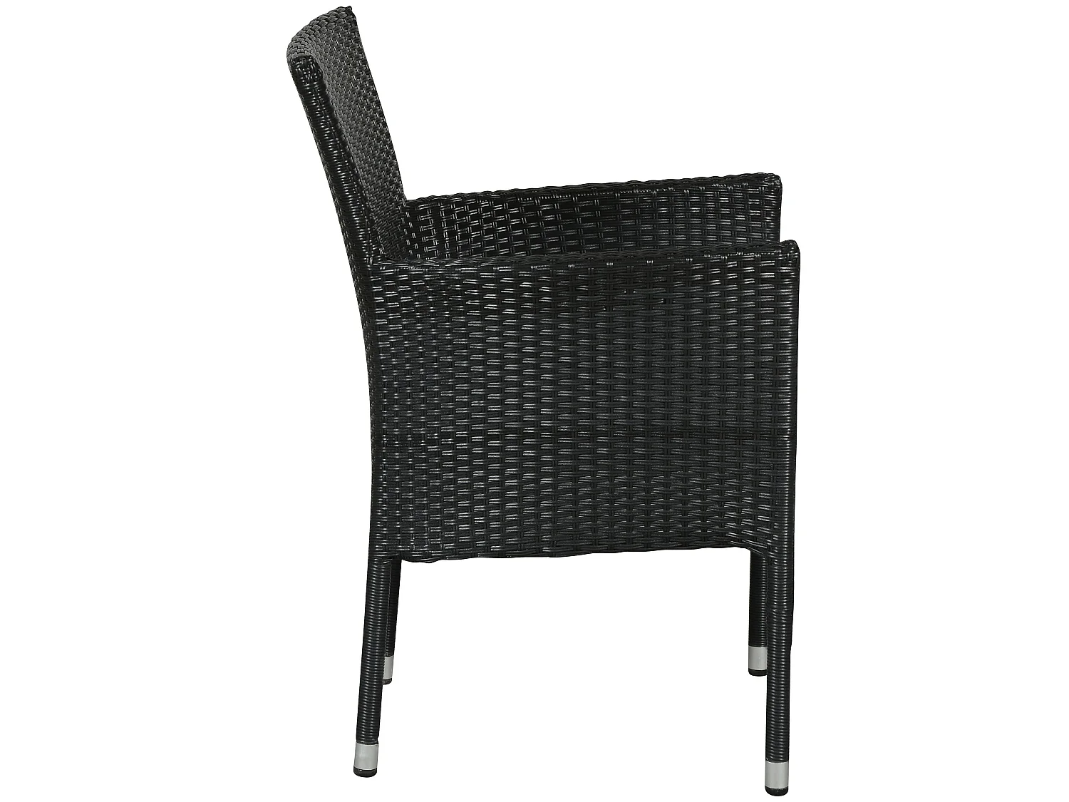 Tenna 1 x chaise de jardin, empilable, noir.