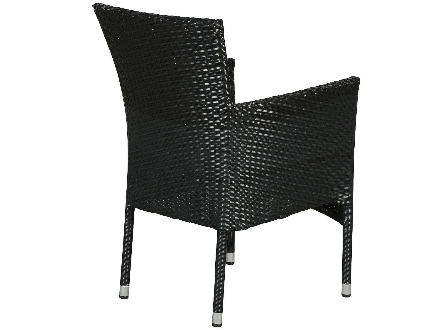 Tenna 1 x chaise de jardin, empilable, noir.