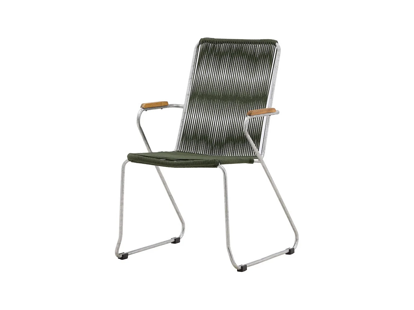 Bois chaise de jardin empilable vert.