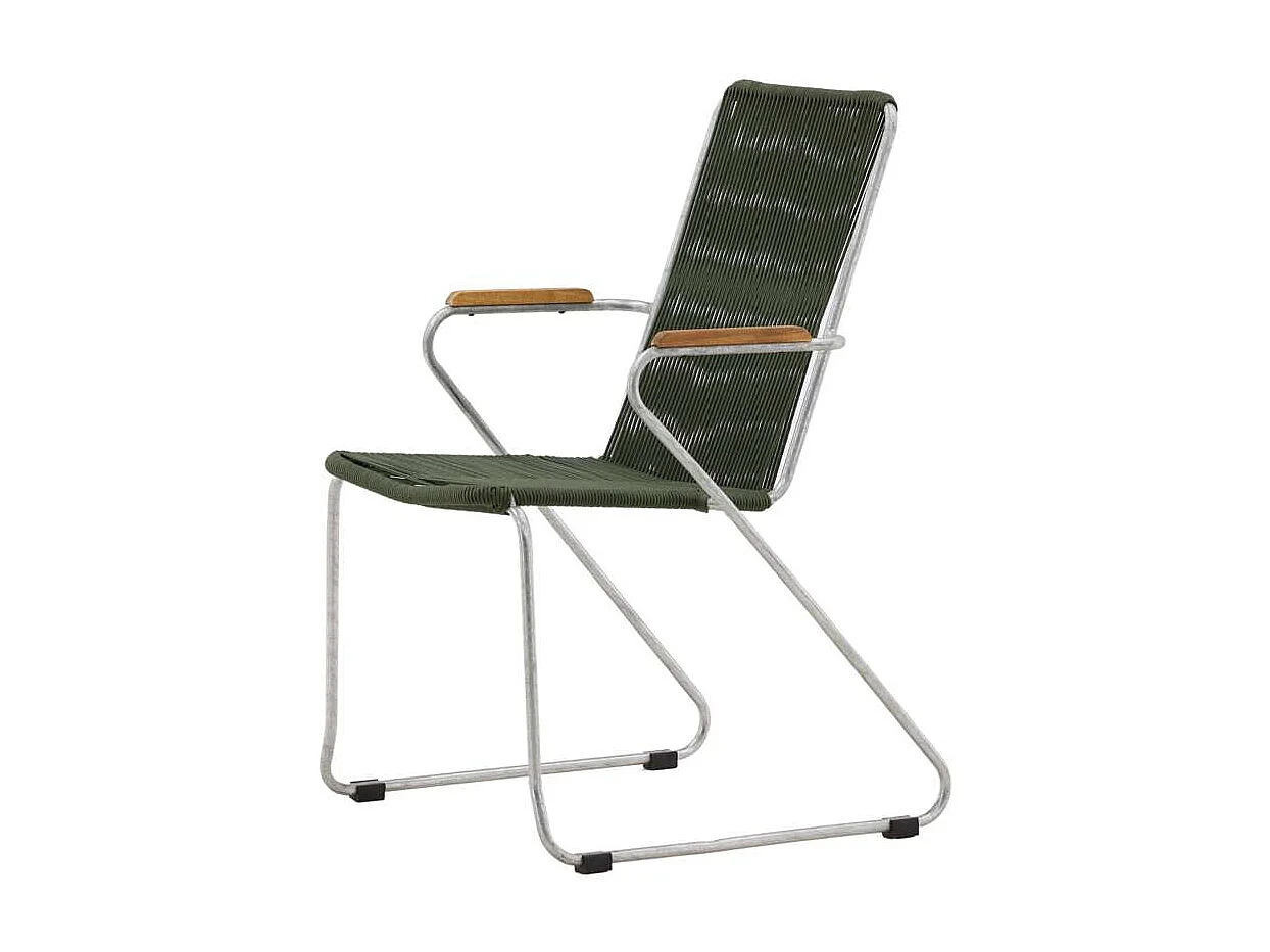 Bois chaise de jardin empilable vert.