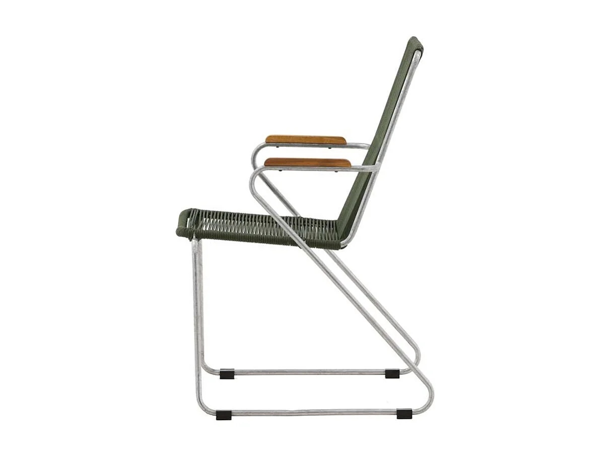 Bois chaise de jardin empilable vert.