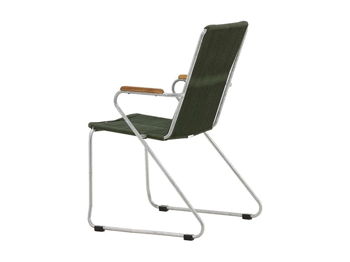 Bois chaise de jardin empilable vert.