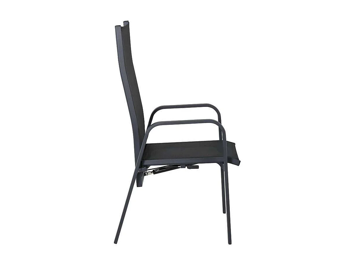 Copacabana Chaise de jardin empilable, noir.