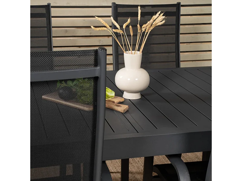 Copacabana Chaise de jardin empilable, noir.