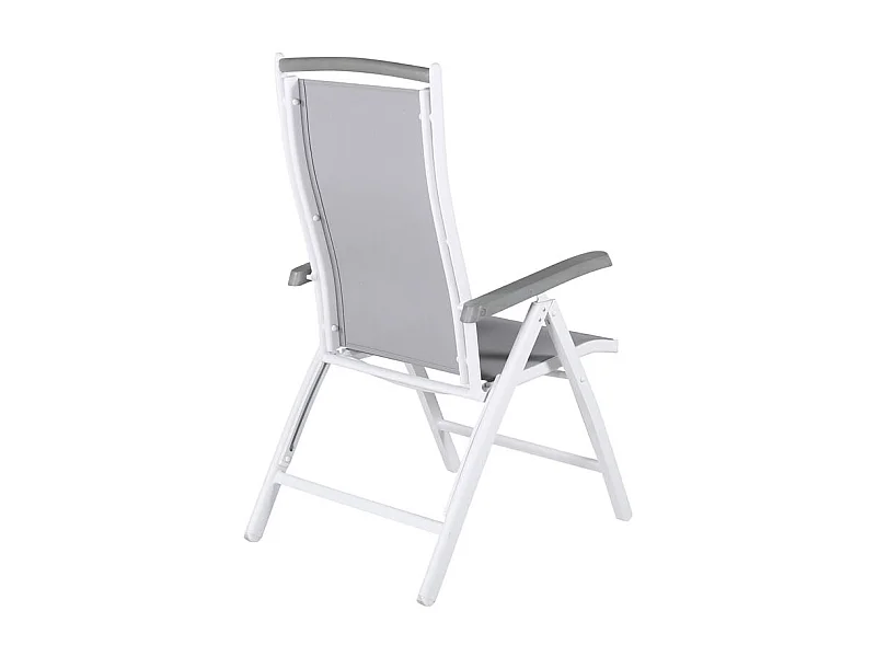 Albany Chaise de jardin réglable, 5 positions, blanc.