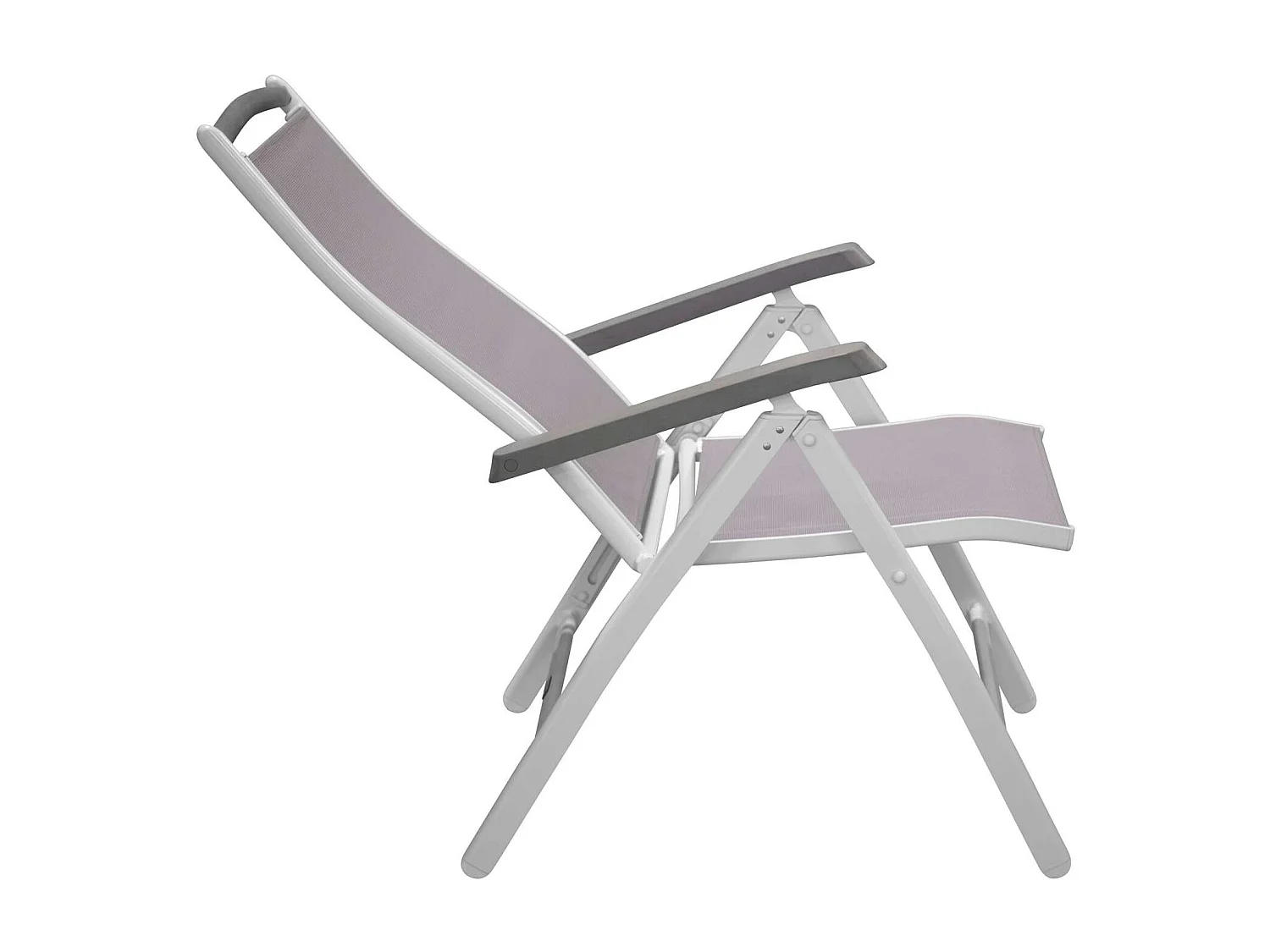 Albany Chaise de jardin réglable, 5 positions, blanc.