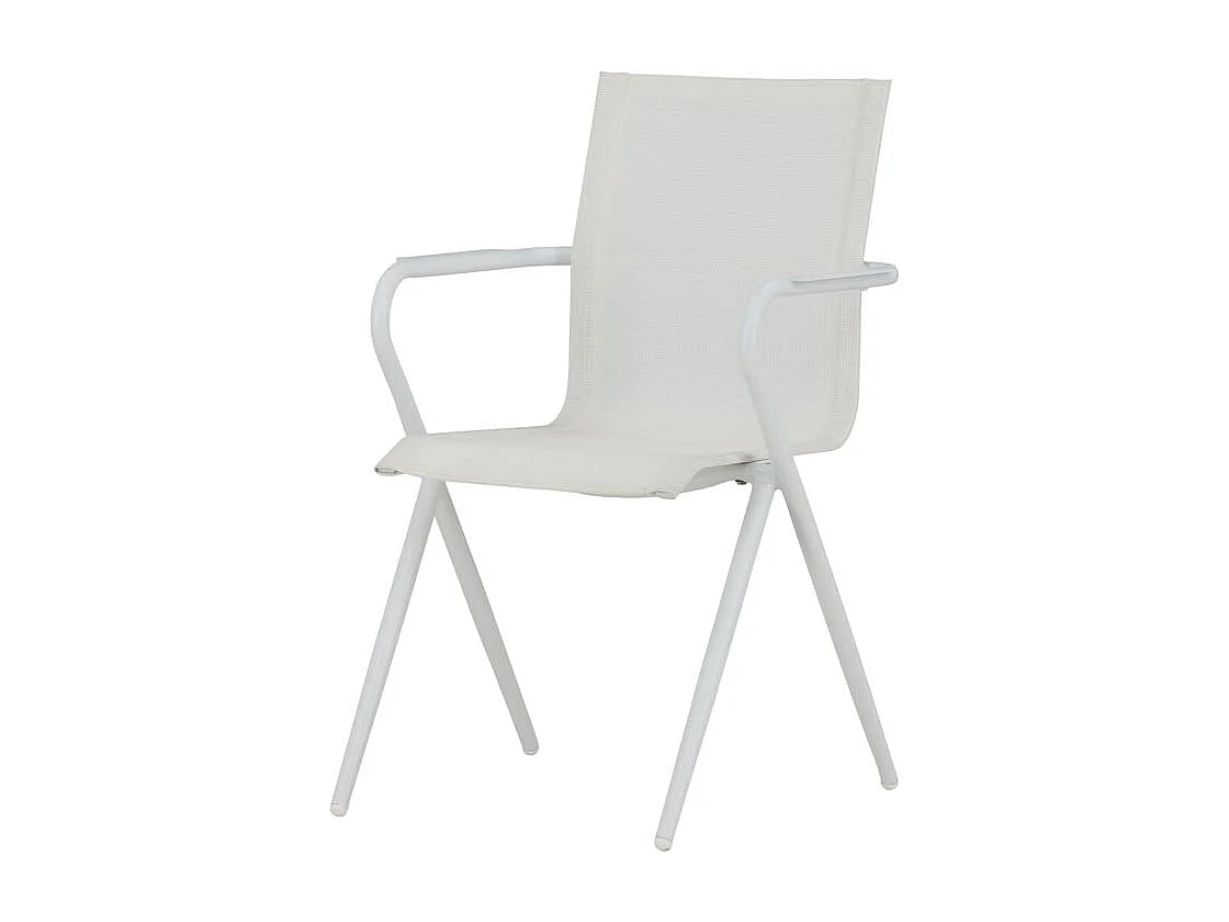 Alina Chaise de jardin empilable, blanc.