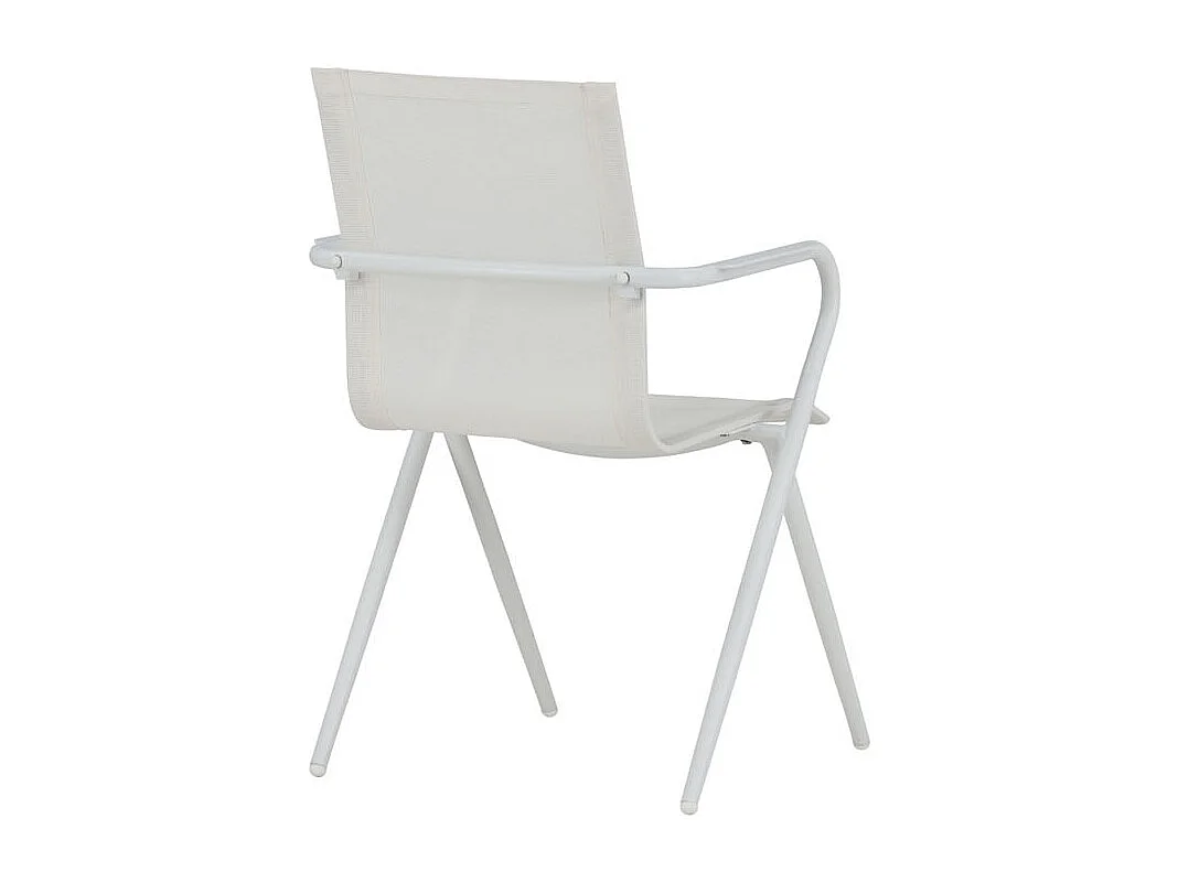 Alina Chaise de jardin empilable, blanc.