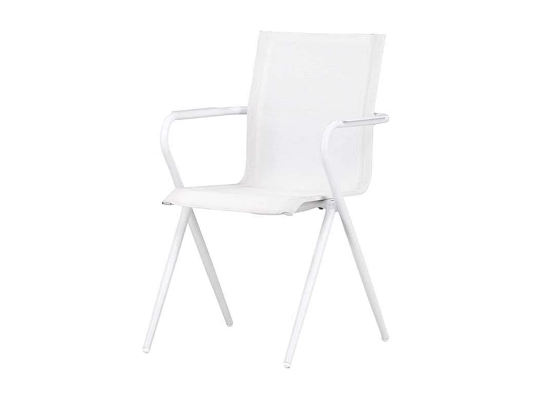 Alina Chaise de jardin empilable, blanc.
