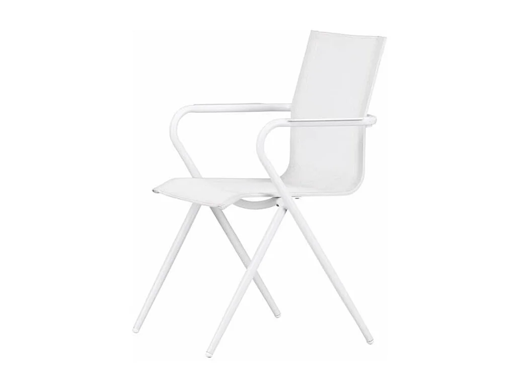 Alina Chaise de jardin empilable, blanc.