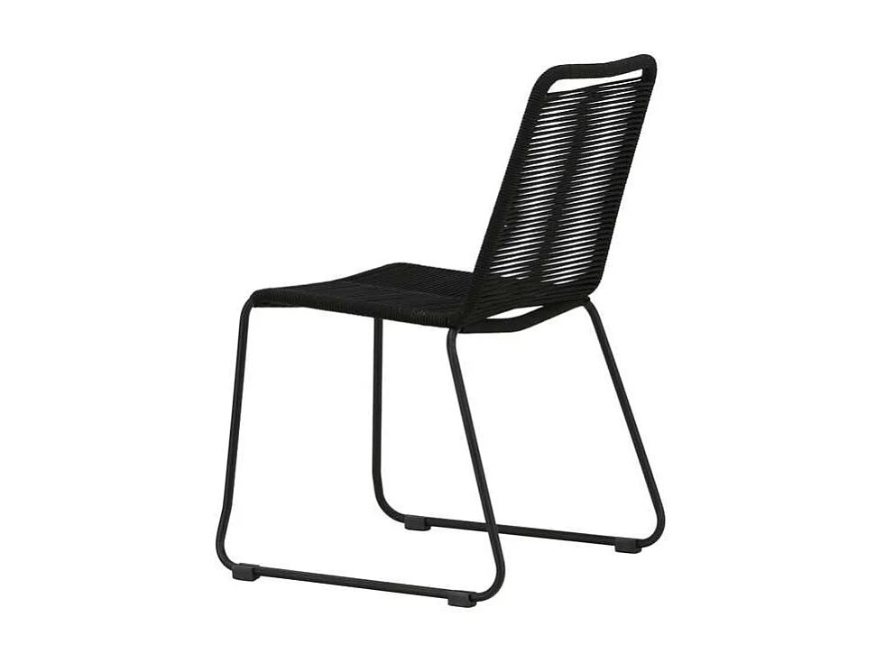 Lindos tuinstoel stapelbaar zwart.